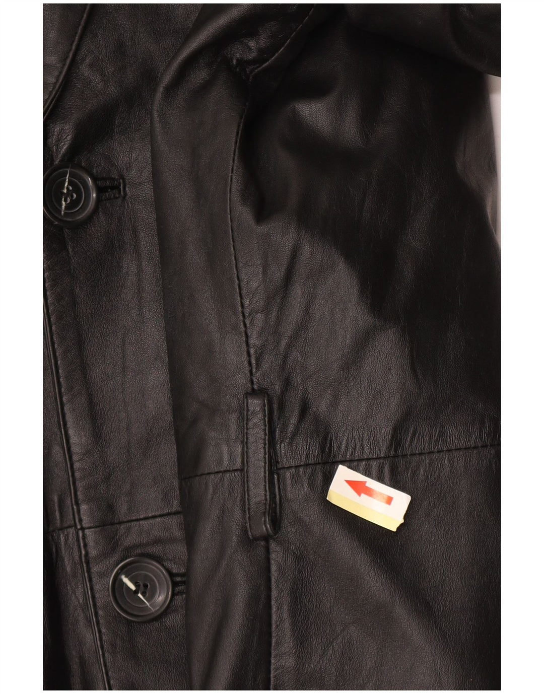 Cappotto in pelle da uomo EU 50 grande pelle nera