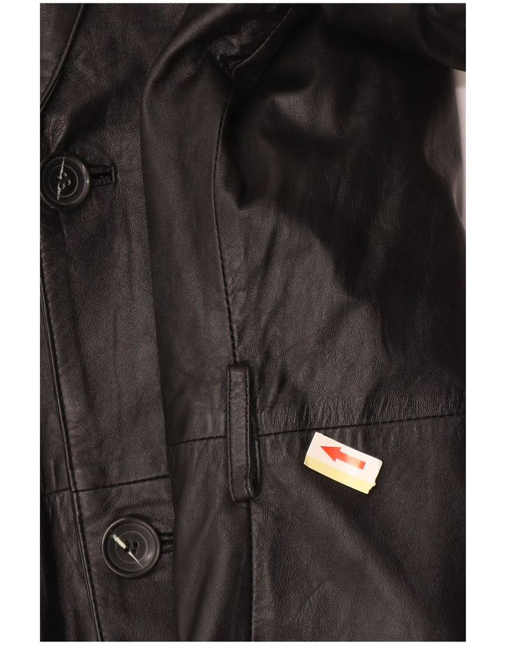 Cappotto in pelle da uomo EU 50 grande pelle nera