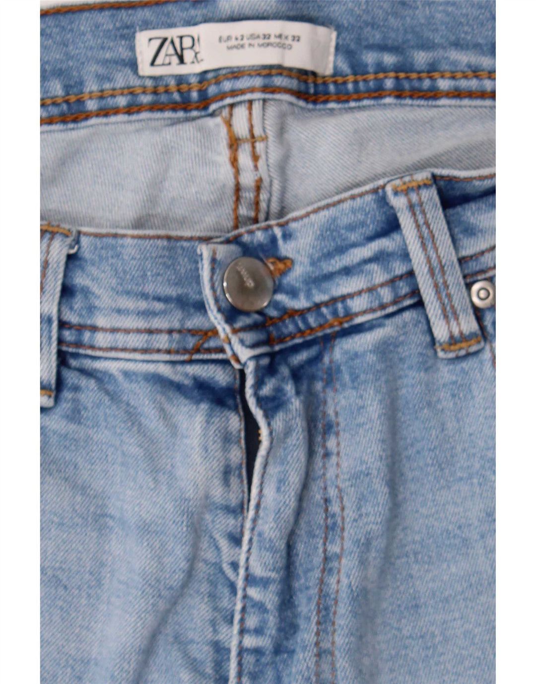 Jeans slim da uomo Zara EU 42 Large W32 L29 Blu
