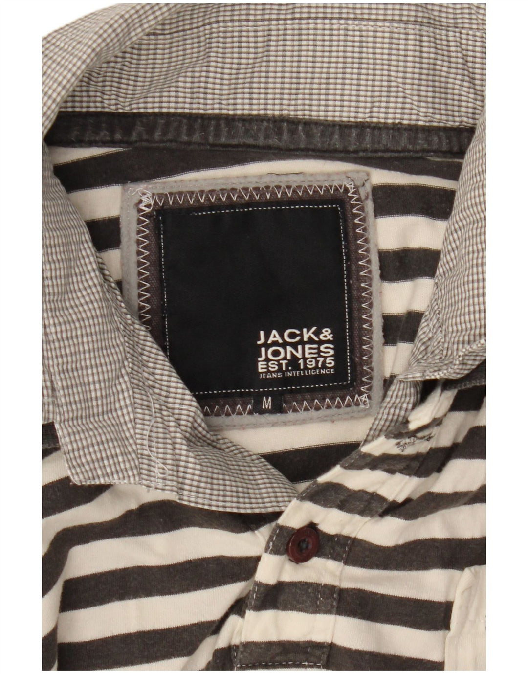 JACK & JONES Polo grafica da uomo a righe grigio medio