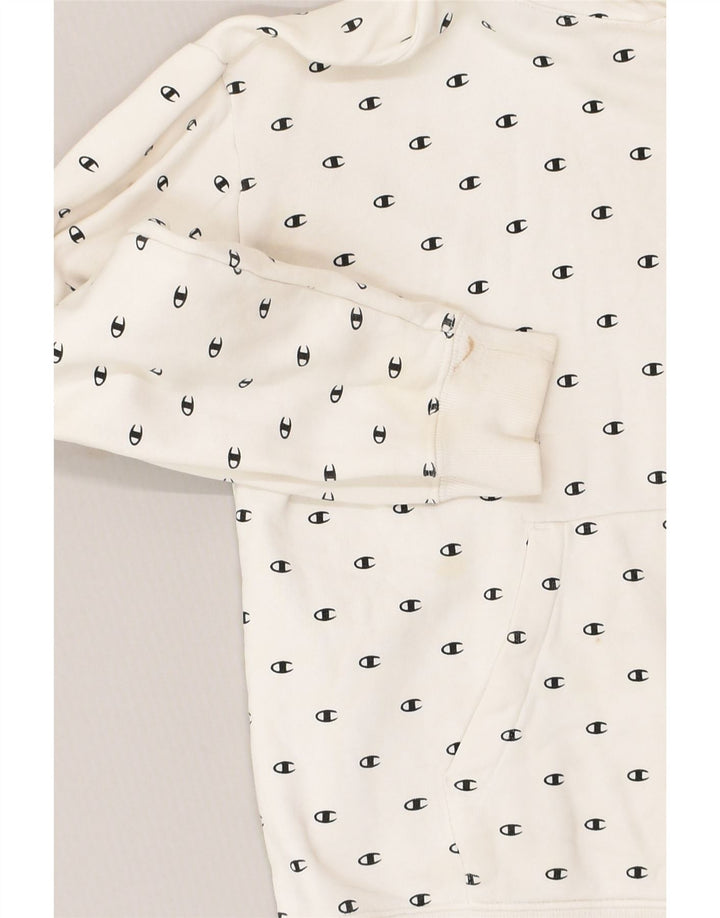 CHAMPION Mens Hoodie Jumper Small White | Vintage Champion | Thrift | Second-Hand Champion | Used Clothing | Messina Hembry 