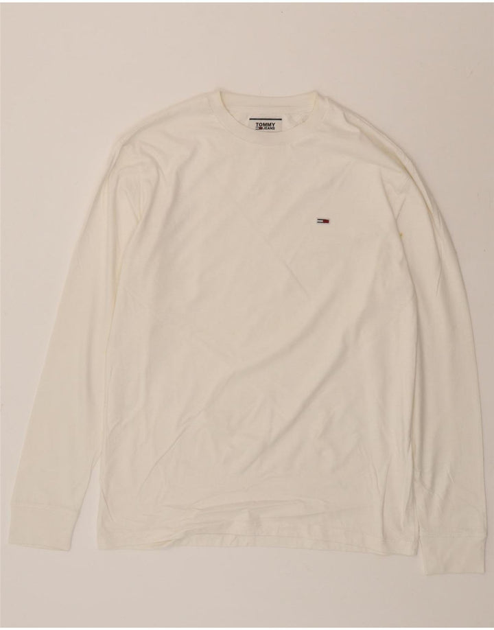 TOMMY HILFIGER Mens Top Long Sleeve Medium White Cotton Vintage Tommy Hilfiger and Second-Hand Tommy Hilfiger from Messina Hembry 