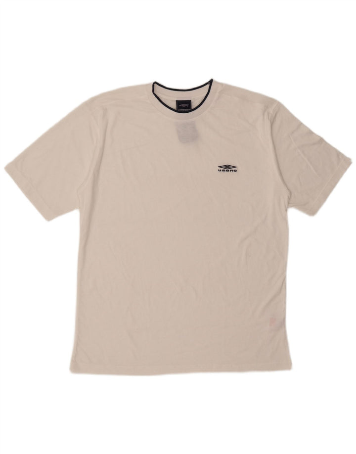 T-shirt da uomo Umbro Top Large in poliestere bianco