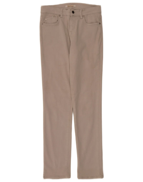 Jeans slim da donna Barbour UK 10 piccoli W28 L30 cotone beige