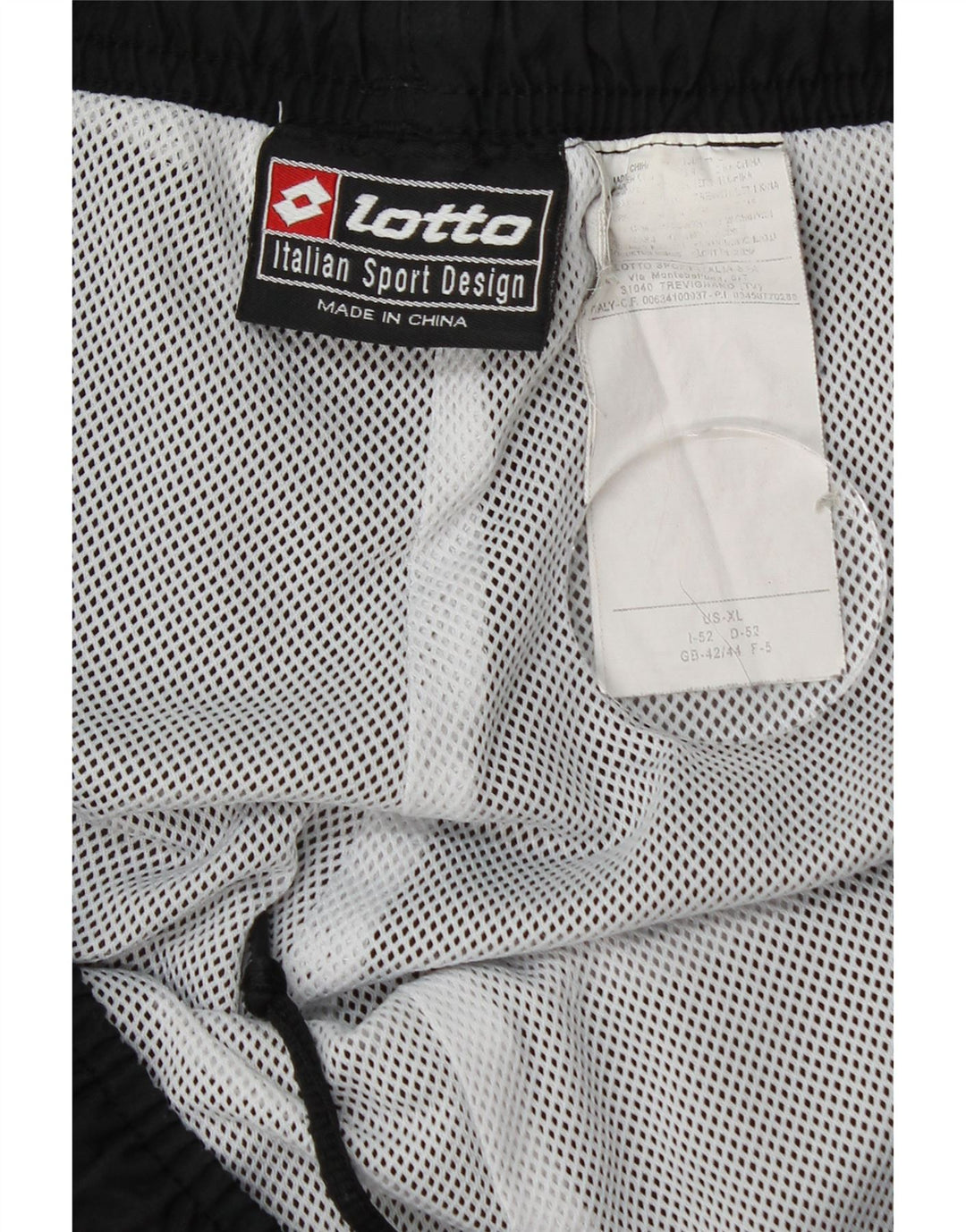 Pantaloni da tuta da uomo Lotto UK 42/44 XL Poliestere nero