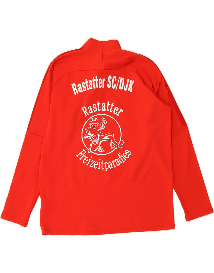 NIKE Mens Dri Fit Graphic Zip Neck Pullover Tracksuit Top Large Red Vintage Nike and Second-Hand Nike from Messina Hembry 