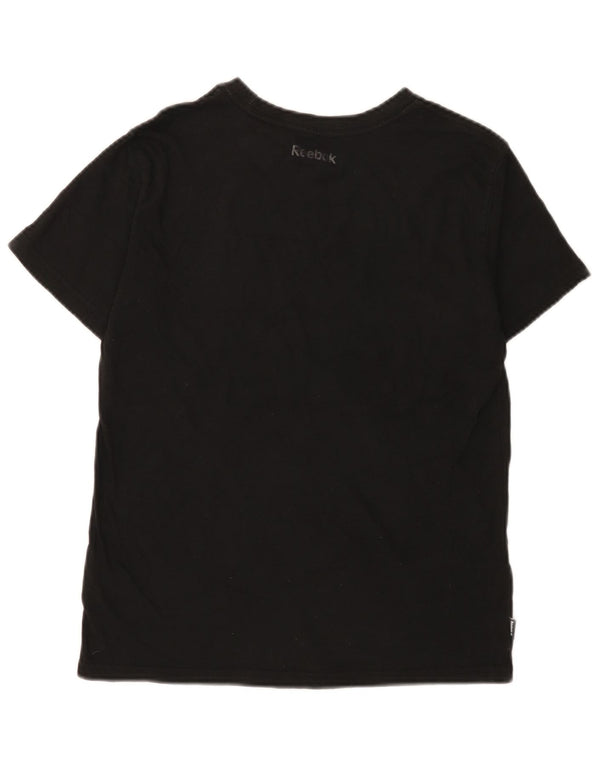 T-shirt grafica Reebok da bambino 13-14 anni XL in cotone nero