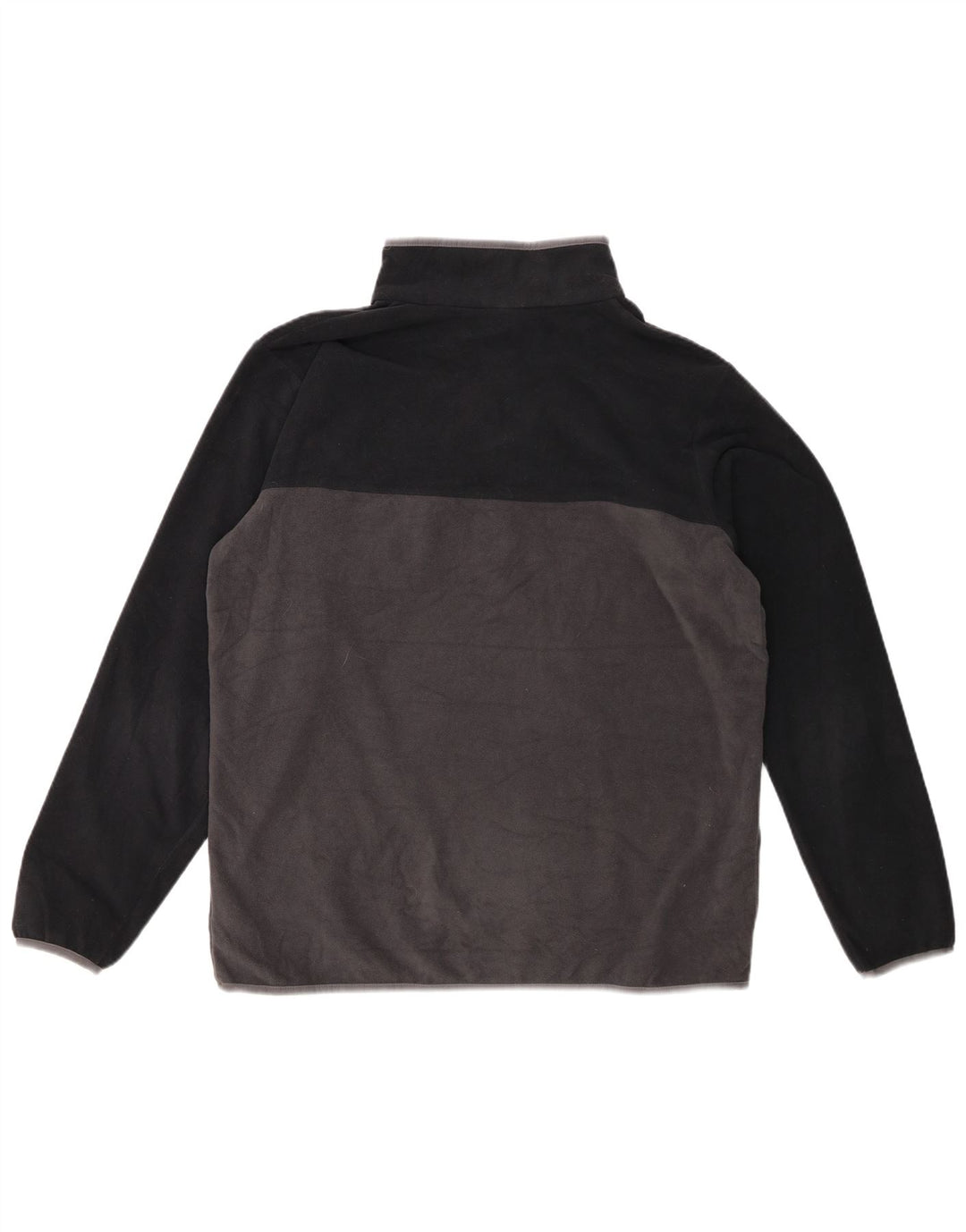 Maglione in pile da uomo Columbia con collo a bottoni, grande, poliestere color block grigio