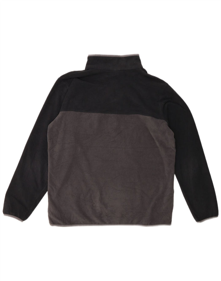 Maglione in pile da uomo Columbia con collo a bottoni, grande, poliestere color block grigio