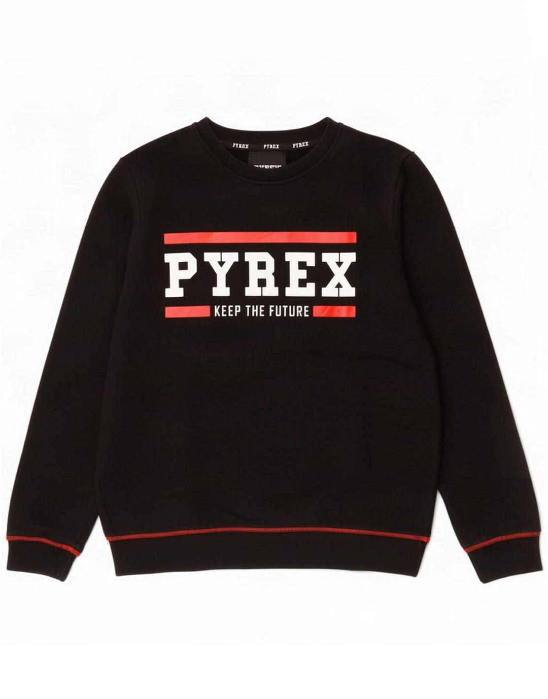 Pyrex Felpa con grafica da uomo Maglione Medium Black Cotton