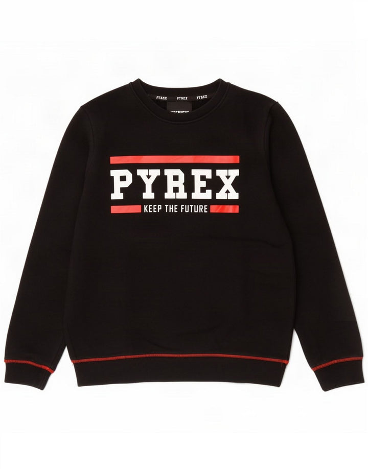 Pyrex Felpa con grafica da uomo Maglione Medium Black Cotton