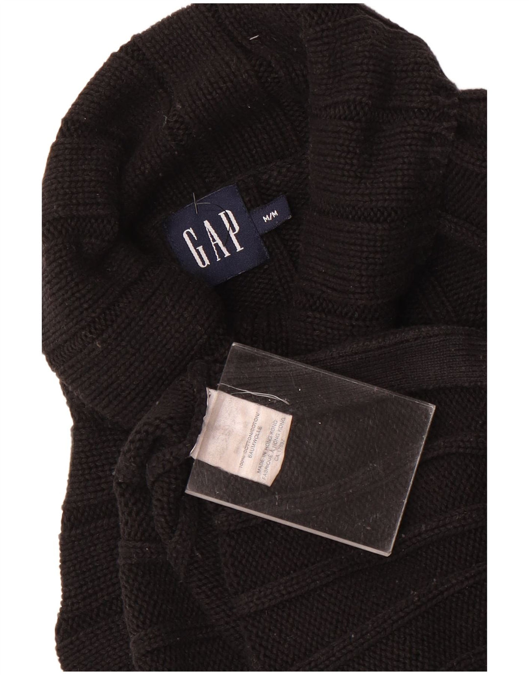 Maglione maglione a collo alto da donna Gap UK 14 cotone nero medio
