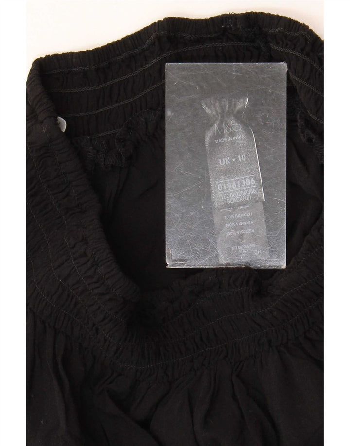 Pantaloni Harem da donna Marks & Spencer UK 10 Small W26 L26 Viscosa nera