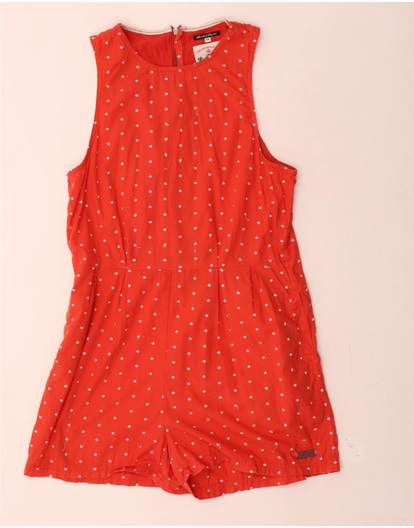Tutina senza maniche da donna Superdry UK 14 Medium Red Spotted