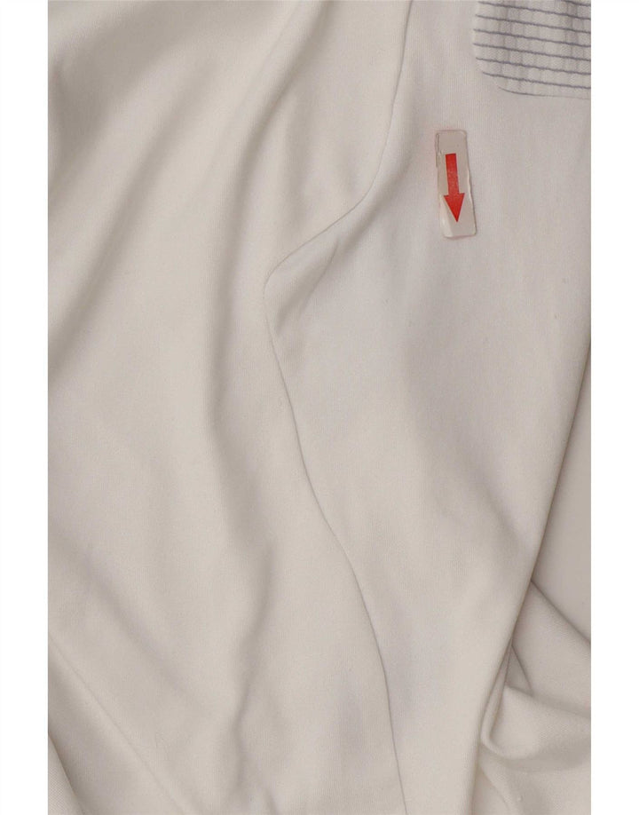 Maglietta Adidas da ragazzo, 11-12 anni, in poliestere color block bianco