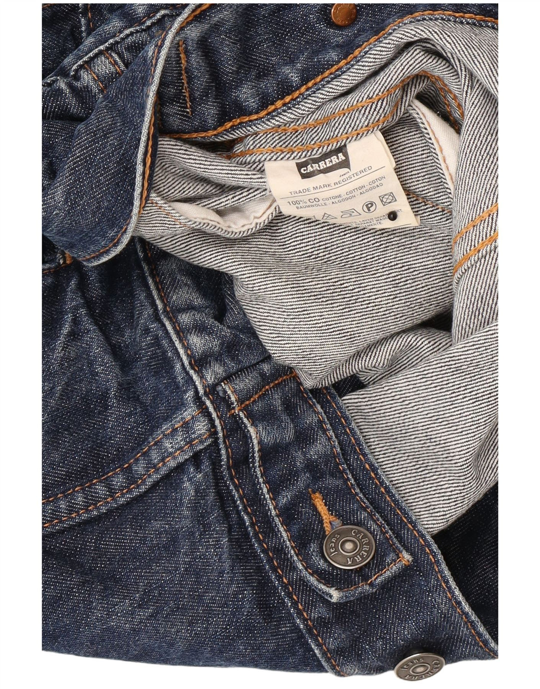 Giacca in denim da uomo Carrera UK 42 XL Cotone blu navy