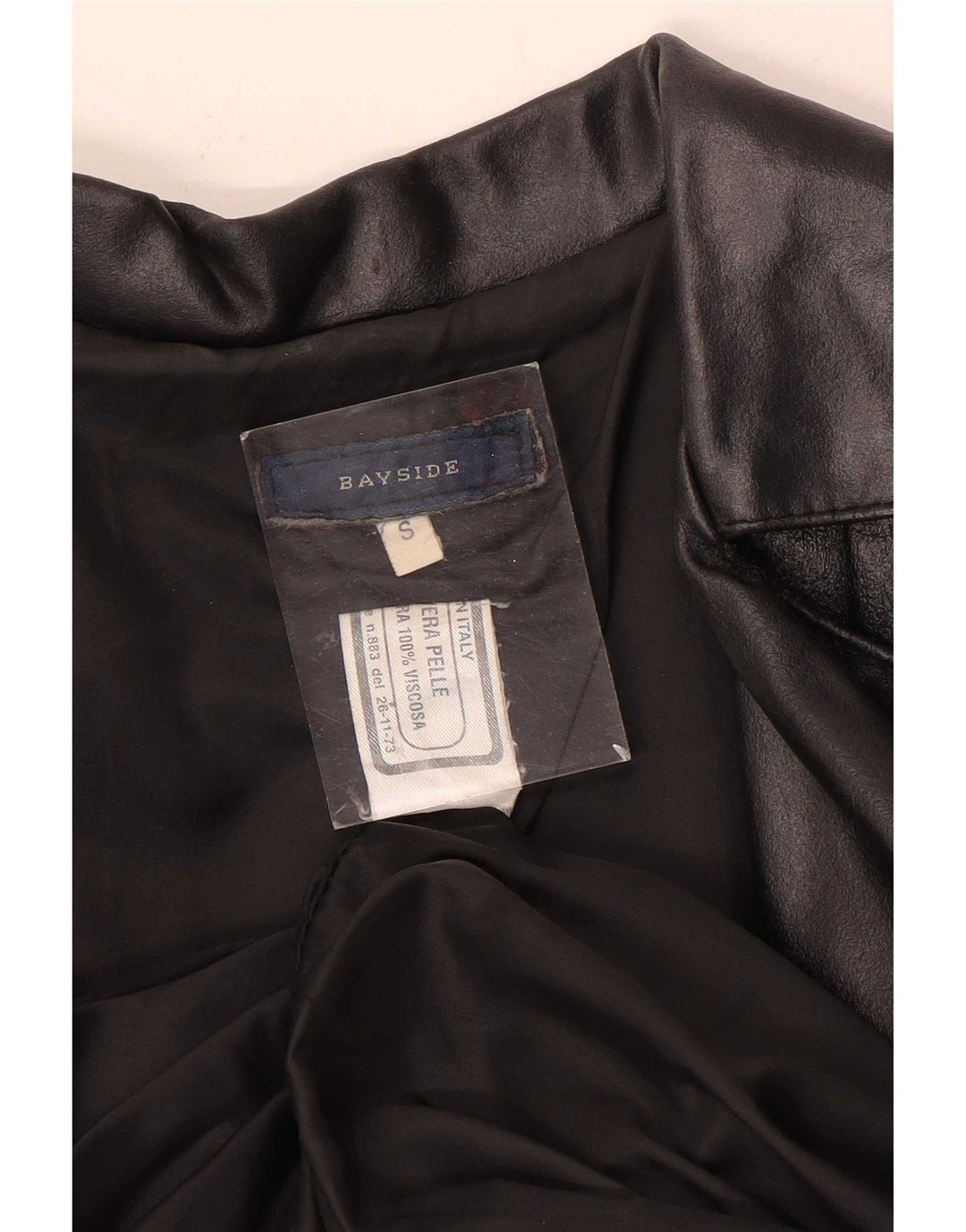 Giacca in pelle da donna Bayside UK 10 piccola in pelle nera