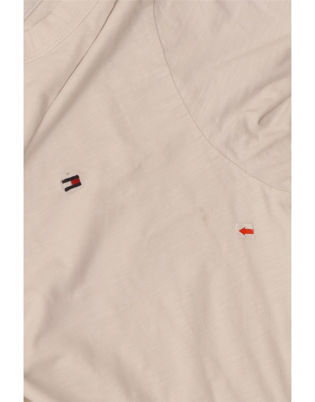 T-shirt da uomo Regular Fit Tommy Hilfiger Top Small in cotone bianco