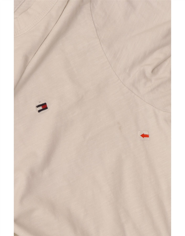 T-shirt da uomo Regular Fit Tommy Hilfiger Top Small in cotone bianco