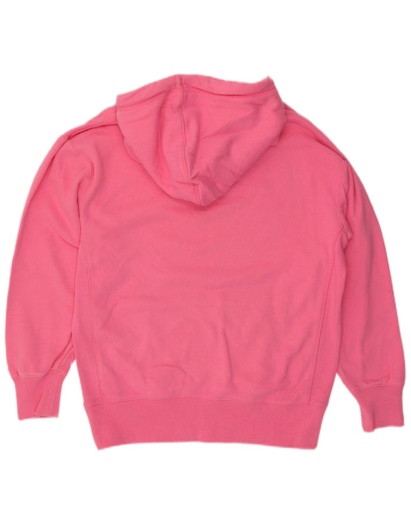 Maglione con cappuccio grafico oversize da donna SUPERDRY UK 6 XS cotone rosa