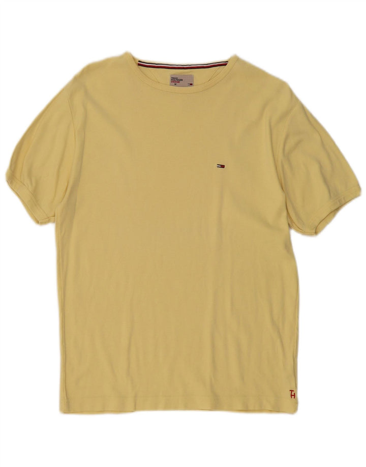 T-shirt da uomo Tommy Hilfiger Top in cotone giallo medio