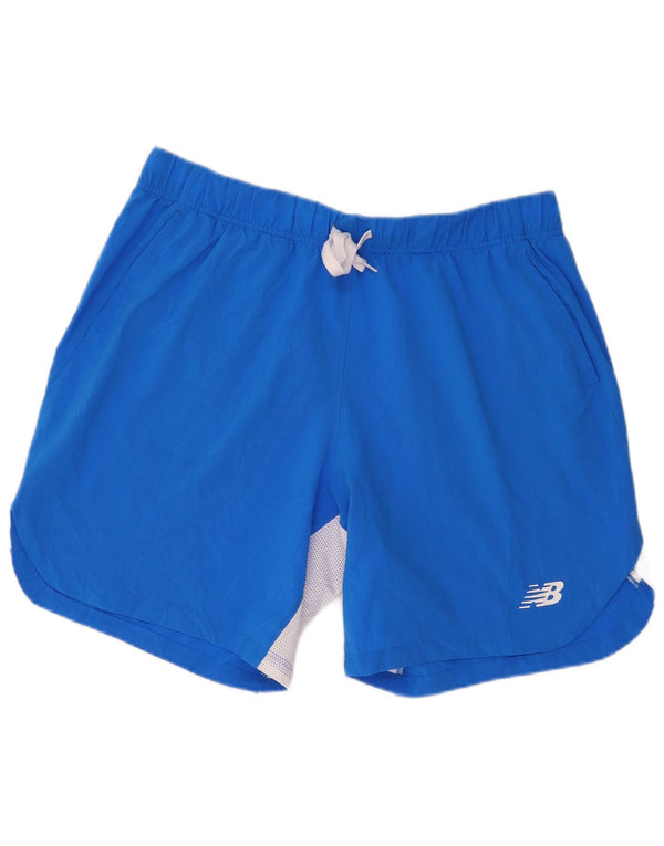 Pantaloncini sportivi da uomo New Balance XL blu in poliestere color block