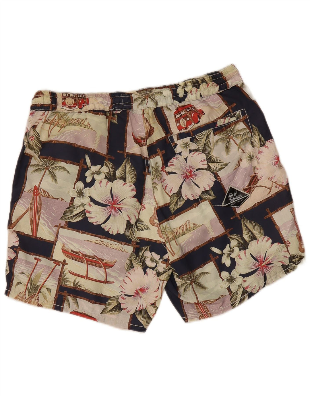 Pantaloncini da bagno hawaiani da uomo Roy Rogers Patchwork medio multicolore