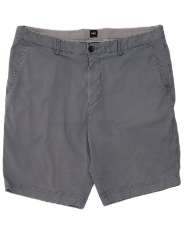 Pantaloncini chino da uomo Hugo Boss IT 50 Large W34 cotone blu