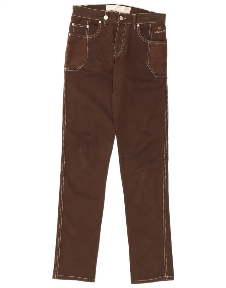 Jeans slim da donna Nicwave IT 44 medio W30 L34 cotone marrone