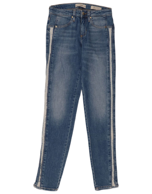 Jeans skinny curva sexy da donna Guess W24 L30 cotone blu