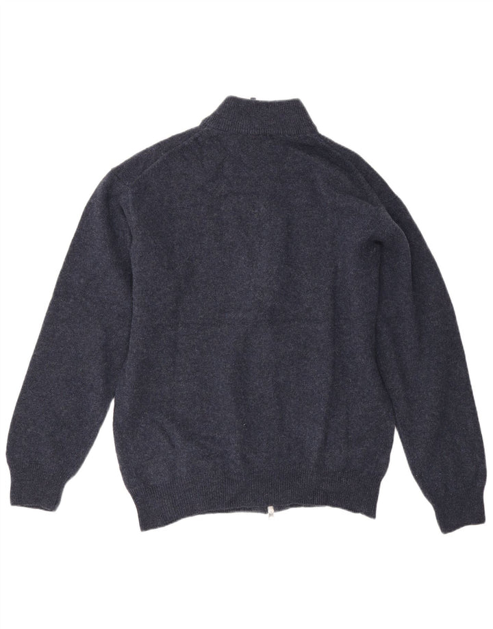 Maglione cardigan da uomo Gant XL in lana d'agnello blu navy