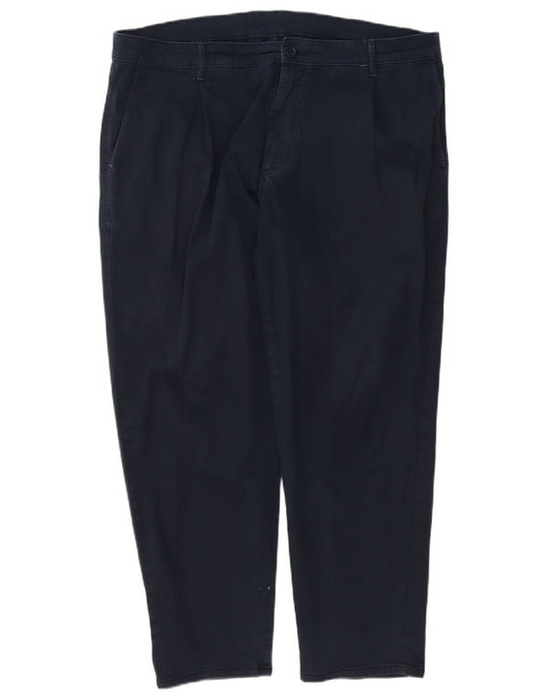 Pantaloni chino con pegging da uomo Zara EU 44 Large W34 L28 Blu navy