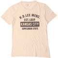 T-shirt grafica da uomo con vestibilità regolare LEE, in cotone bianco sporco medio