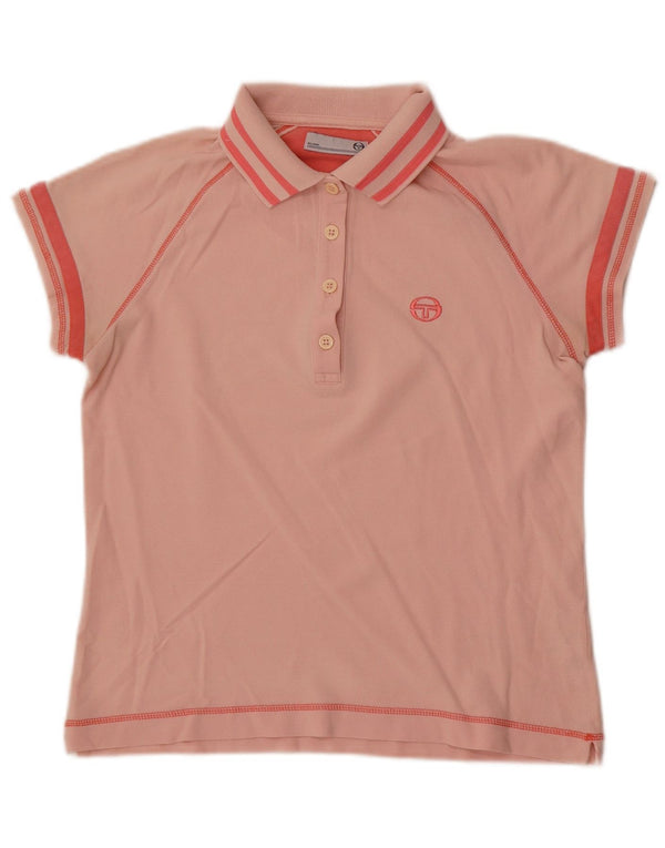 Polo Donna Sergio Tacchini IT 46 Large Cotone Rigato Rosa