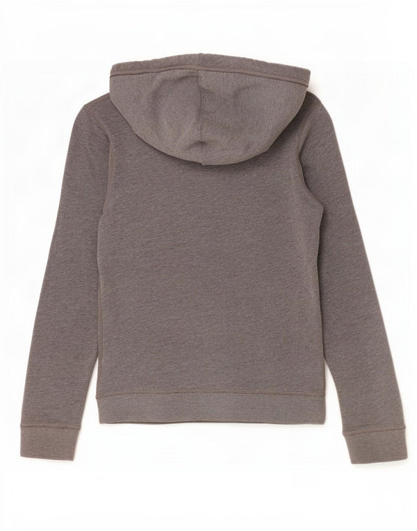 Felpa con cappuccio grafica Hollister da donna UK 6 XS cotone grigio