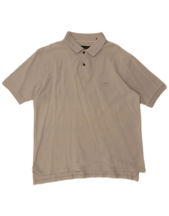 Polo da uomo Timberland in cotone grigio medio
