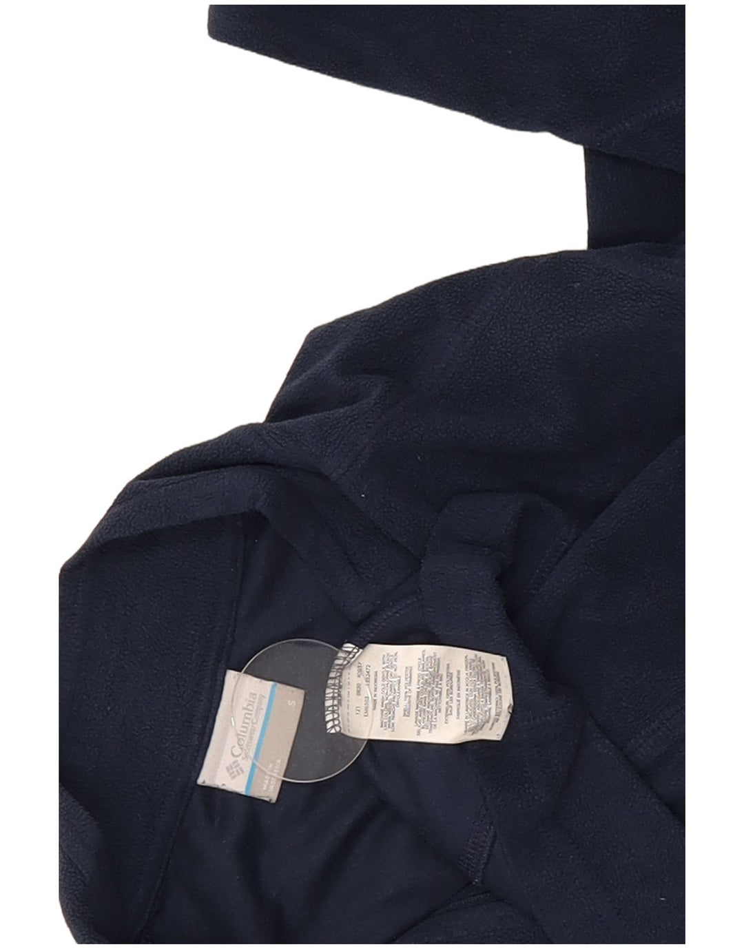 Maglione in pile da uomo Columbia con zip e collo piccolo in poliestere blu navy