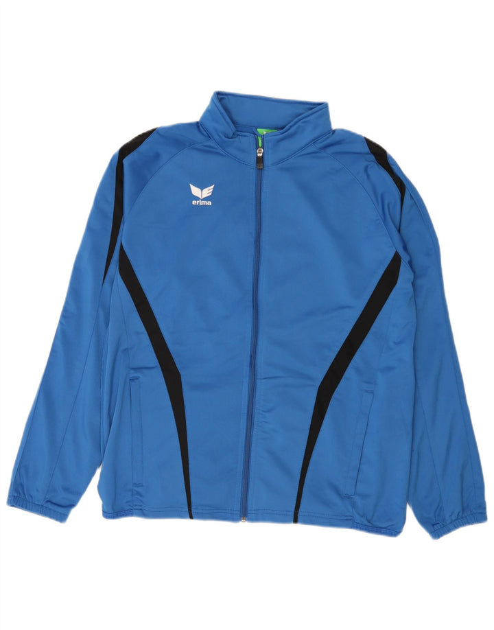 Giacca da tuta da uomo Erima UK 40/42 Poliestere color block blu medio