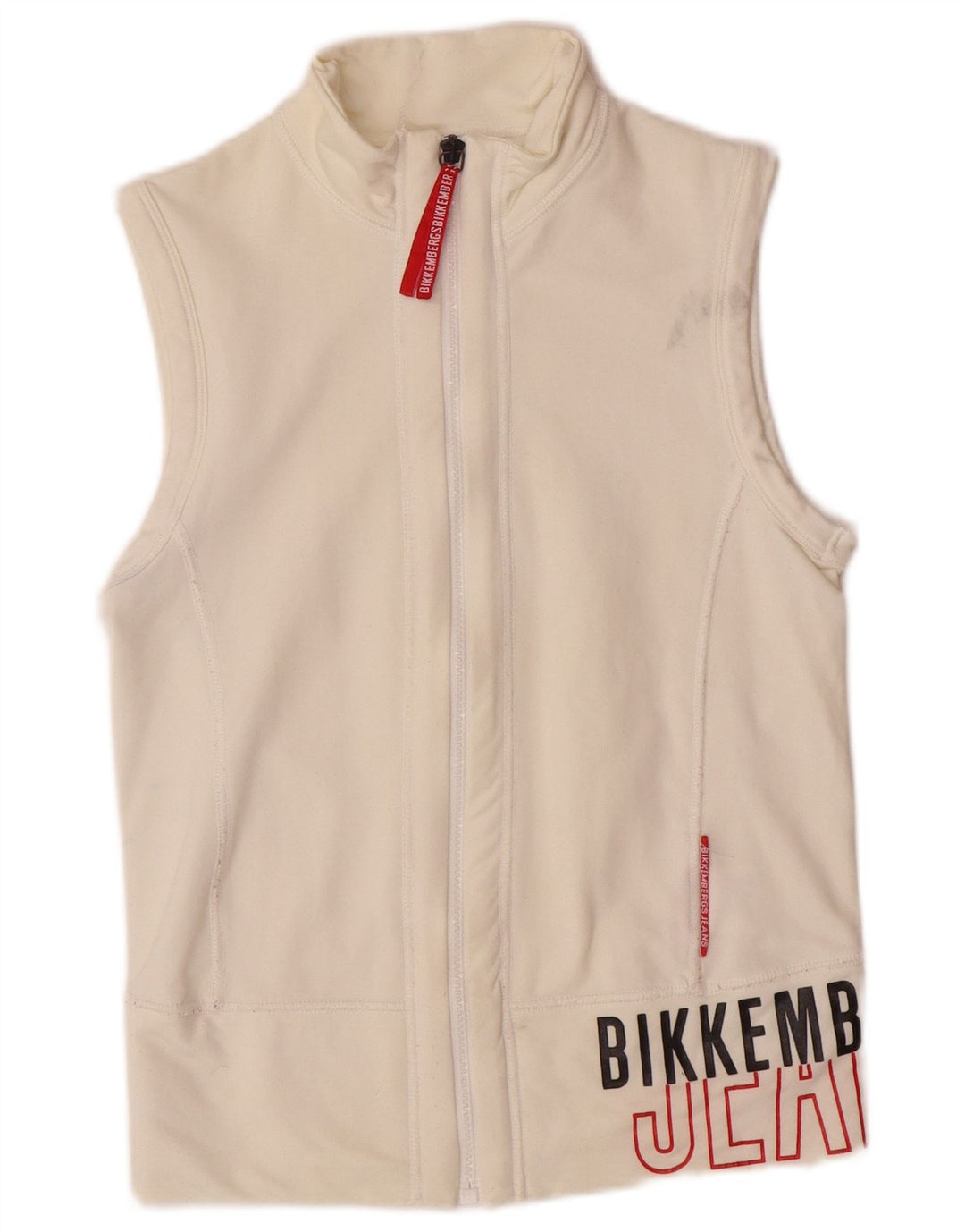 BIKKEMBERGS Girls Graphic Tracksuit Top Jacket 11-12 Years Medium White