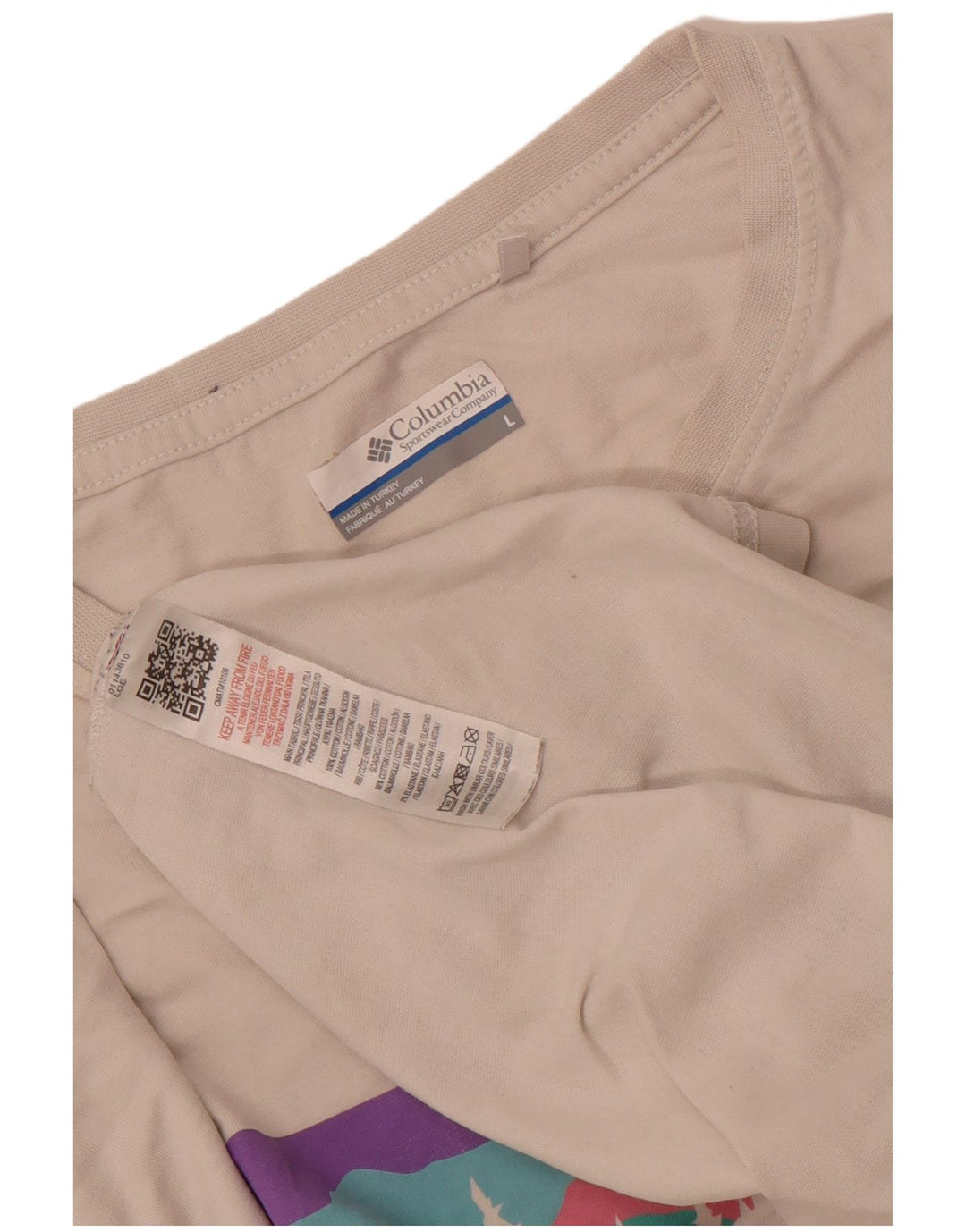 T-shirt grafica da uomo Columbia Top grande in cotone bianco