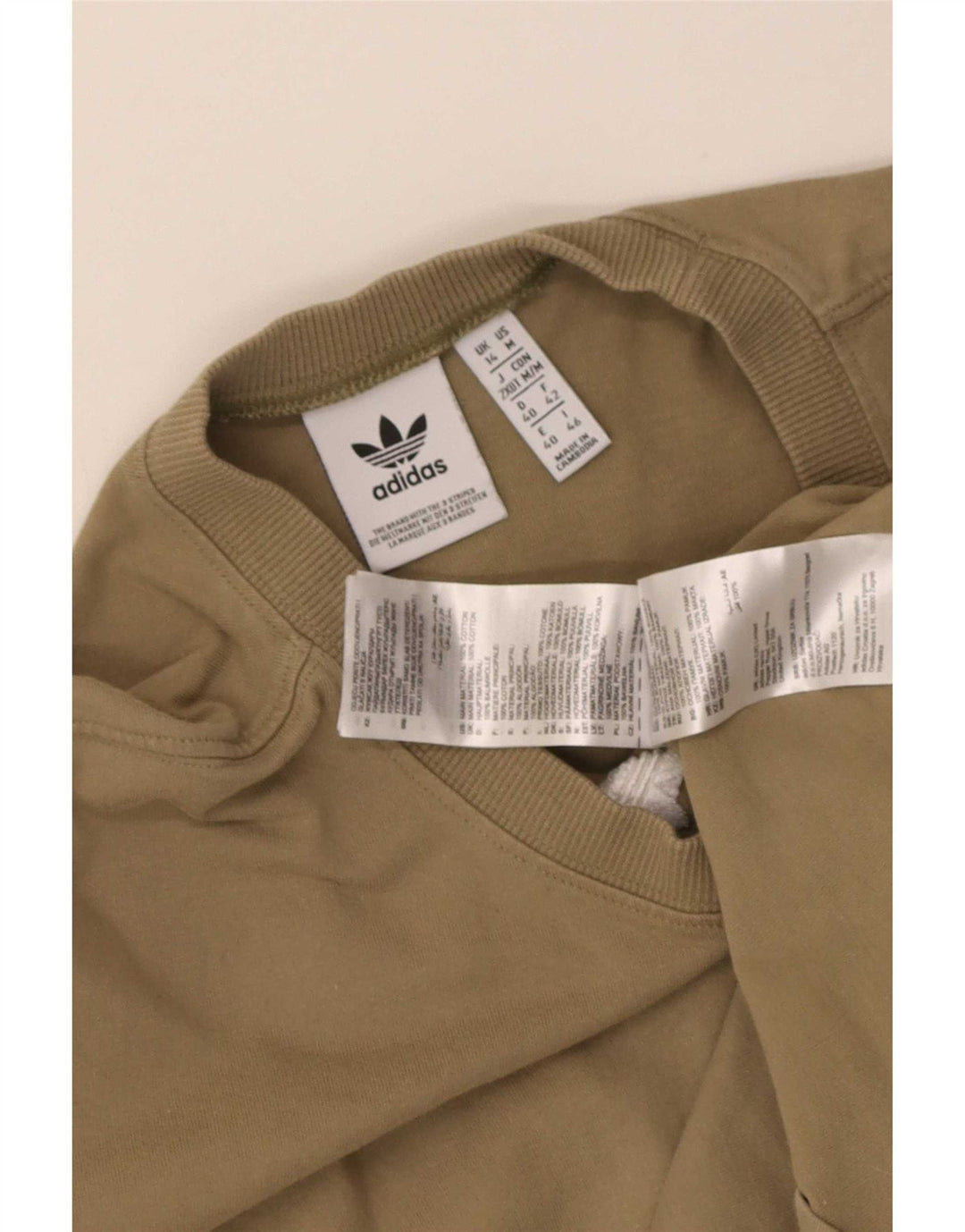 T-shirt da donna Adidas Top UK 14 cotone kaki medio