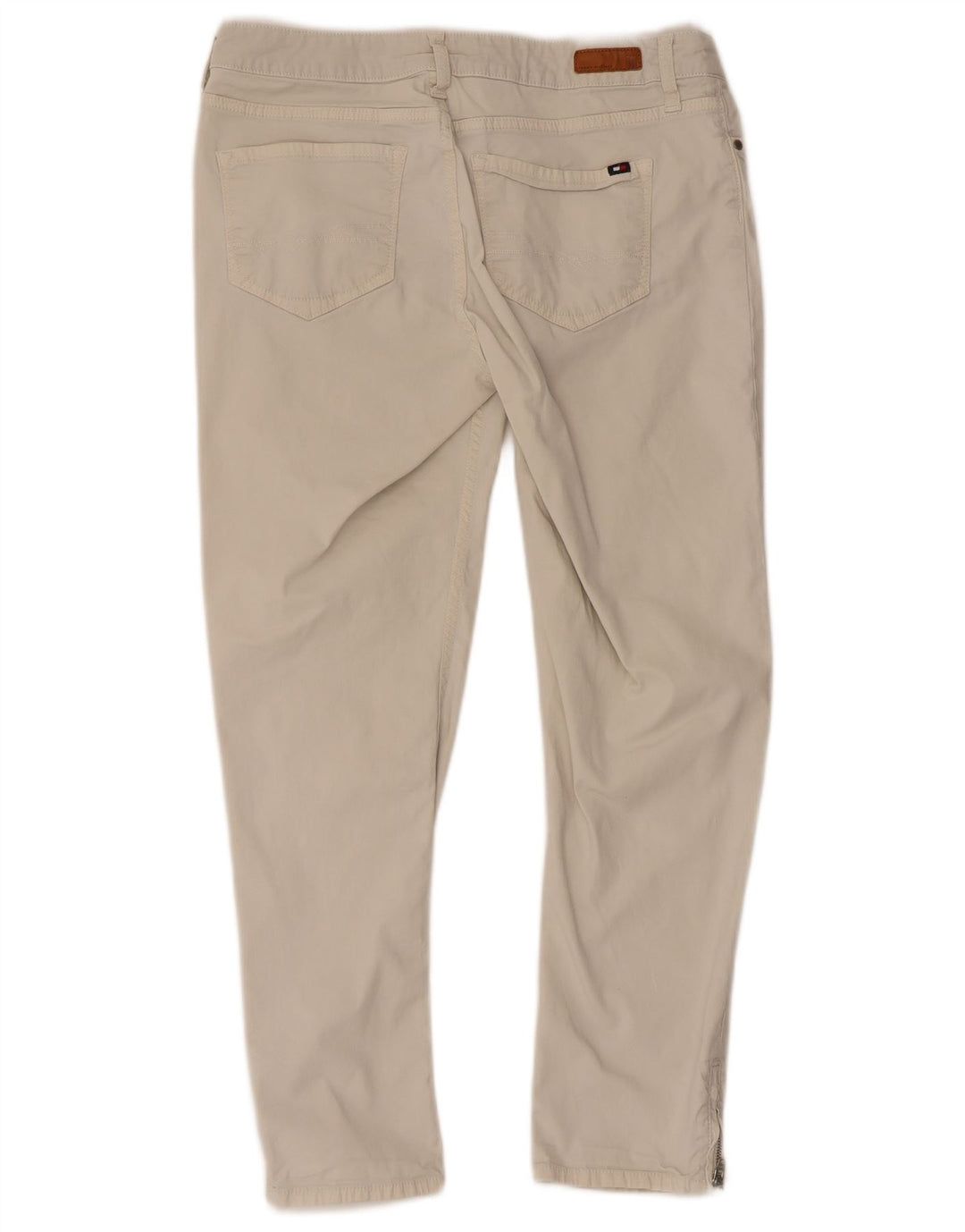 Pantaloni cropped da donna Tommy Hilfiger US 8 Medium W30 L25 Cotone bianco