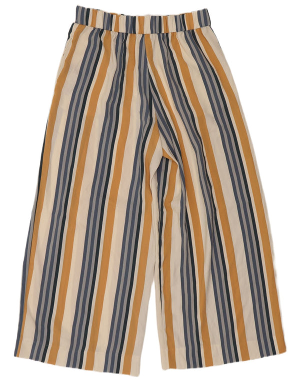 Pantaloni corti a vita alta da donna Zara piccoli W26 L24 a righe multicolori