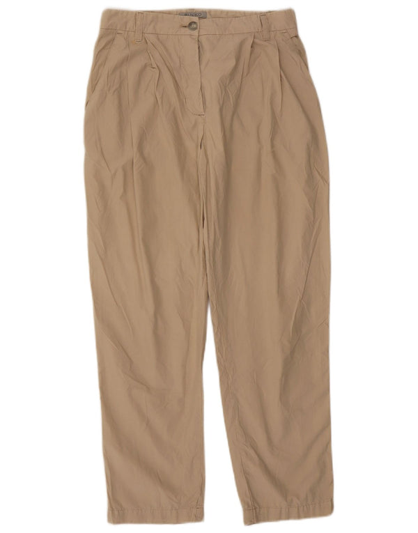 Pantaloni corti affusolati da donna Pinko UK 8 Small W26 L26 Cotone beige