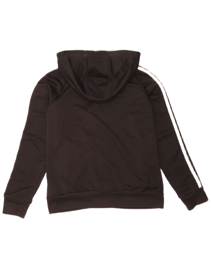 Maglione con cappuccio e zip da donna Adidas taglia 16 poliestere nero