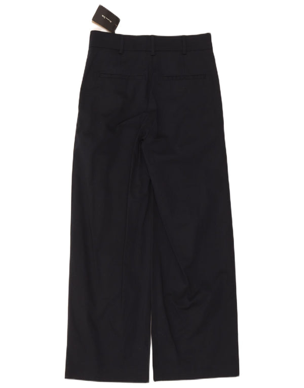 Pantaloni chino a vita alta da donna Massimo Dutti EU 34 2XS W24 L25 Blu navy