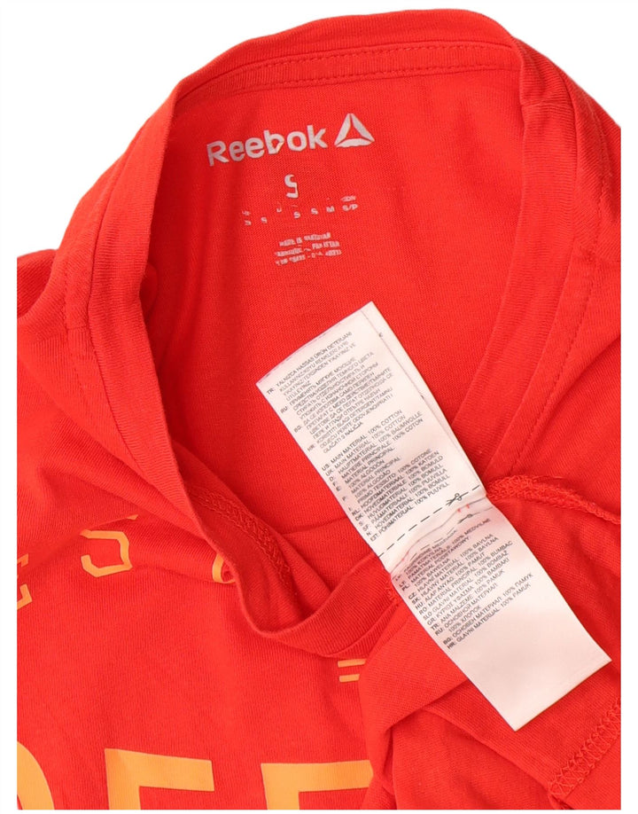 T-shirt grafica da uomo Reebok Top Small in cotone rosso
