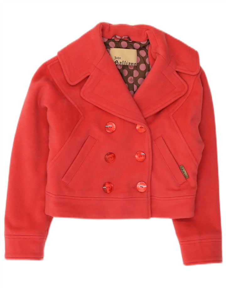 Giacca blazer doppiopetto per bambina VINTAGE 7-8 anni in lana rosa