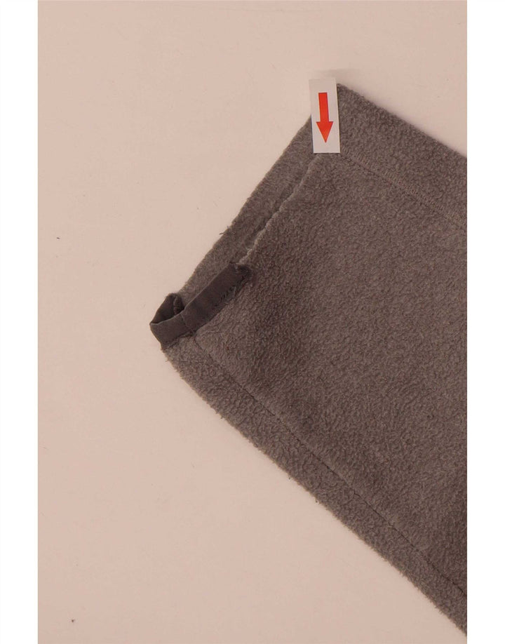 Maglione in pile da uomo Fjall Raven con bottone e collo grigio medio