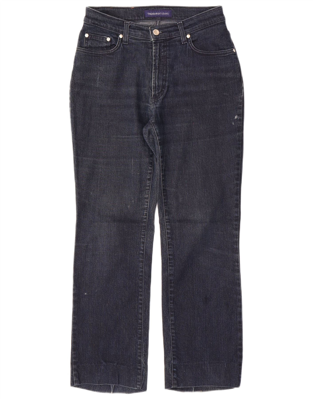 TRUSSARDI Womens Straight Jeans W28 L28 Navy Blue Cotton